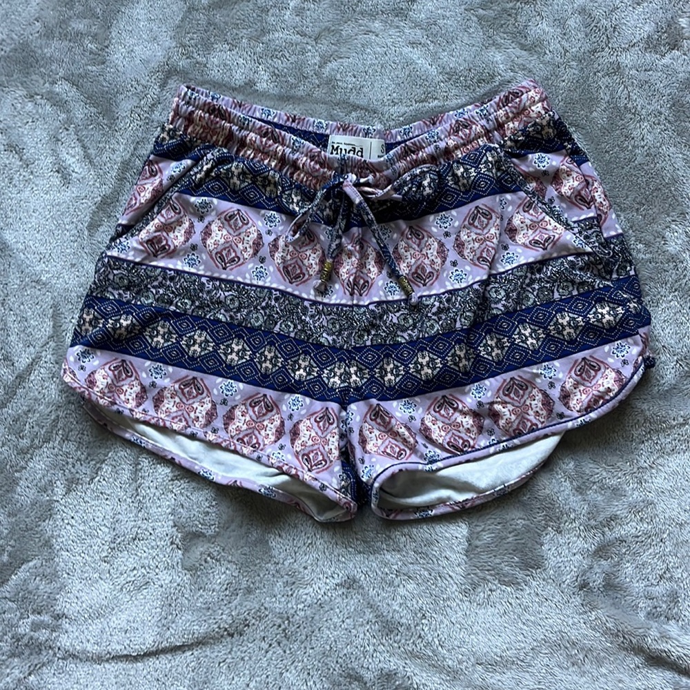 Mandala print small soft shorts